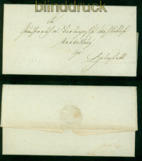 Baden Vorphila-Brief Neckarbischofsheim 1821 ohne Stempel Helmstatt  (58336)