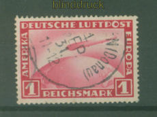 dt. Reich Mi # 455 gestempelt 1 RM Zeppelin (58901)