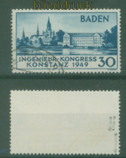 franz. Zone Baden Mi # 46 I gestempelt geprft Schlegel BPP Konstanz (58915)
