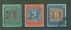 Bund Mi #  113/15 gestempelt 100 Jahre Deutsche Briefmarken (58927)