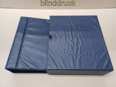 Leuchtturm blauer Optima Gigant Ringbinder mit Kassette und 50 Hllen geb(59096)