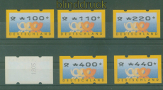 Bund ATM 1999 Mi # 3 Type 2 Versandstellensatz 1 postfrisch teilw. mit Nummer (59027)