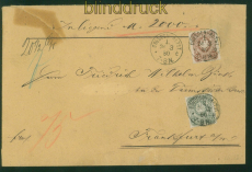 dt. Reich Mi #  35 a D + 38 a MiF Wertbrief Dresden 1880 geprft Jschke (58890)