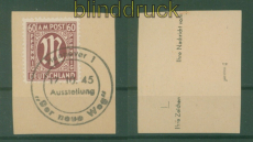 Bi-Zone AM-Post Mi #  33 a B z gestempelt Briefstck geprft Wehner BPP (59158)