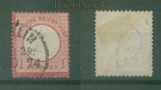 dt. Reich Mi #  19 gestempelt 1 Groschen groer Schild geprft Dr. Zill (59074)