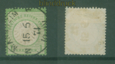 dt. Reich Mi #  23 a gestempelt 1 Kreuzer groer Schild geprft Dr. Zill (59078)