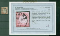 dt. Reich Mi #  27 a L 15 gestempelt 9 Kreuzer groer Schild Fotobefund (59081)