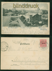 Strassburg sw-AK der Kaiserplatz La Place Imperial 1899 nach Amsterdam (d10444)
