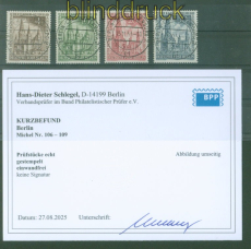 Berlin Mi # 106/09 gestempelt Ged�chtniskirche Kurzbefund Schlegel BPP (59123)