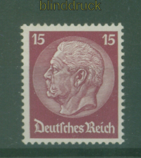 dt. Reich Mi # 488 postfrisch 15 Pfg. Hindenburg Wasserzeichen 2 (59255)