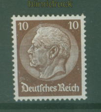 dt. Reich Mi # 486 postfrisch 10 Pfg. Hindenburg Wasserzeichen 2 (59254)