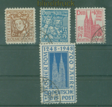 Bi-Zone Mi #  69/72 gestempelt Klner Dom (59340)