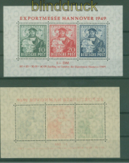 Bi-Zone Mi # Block 1 a postfrisch Hannover Messeblock (59345)