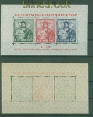 Bi-Zone Mi # Block 1 a postfrisch Hannover Messeblock (59346)