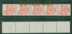 Bund Mi # 1143 I R postfrisch Burgen & Schlsser 5er-Streifen (58931)