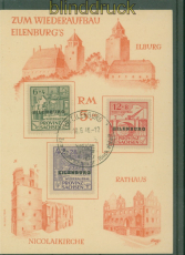 Lokalausgaben Eilenburg Mi # IV/VI A b mit SSt. auf Spendenkarte gezhnt (59328)