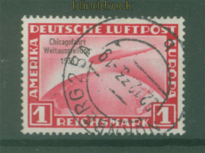 dt. Reich Mi # 496 gestempelt Chicagofahrt gepr. Peschl BPP (59215)