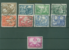 dt. Reich Mi # 499/507A gestempelt Wagner-Satz (59217)