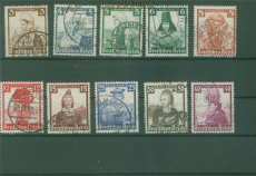 dt. Reich Mi # 588/97 gestempelt Nothilfe 1935 (59220)