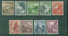 dt. Reich Mi # 675/83 gestempelt WHW 1938 Landschaften (59224)