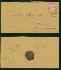 dt. Reich Mi #  19 EF alter Oldenburgstempel Hooksiel Feuser # 024 (59390)