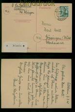 franz. Zone W�rttemberg Mi # 4 EF auf Aufbrauch-GSK vom Deutschen Reich (59506)