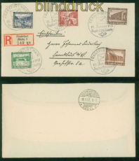 dt. Reich Mi # 636, 638, 639, 640 und 641 Orts-R-Brief SSt. TdB 1937 (59402)