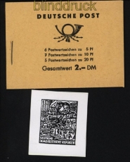 DDR Markenheftchen Mi # 3 b 2 postfrisch mit Plattenfehler auf H.-Bl. 8 (31800)