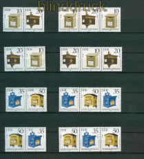 DDR Zusammendrucke Mi # 2924/27 postfrisch WZd 617 - SZd 287 Briefksten (26482)