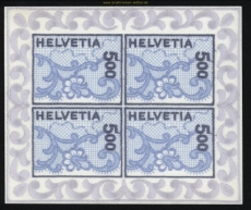Schweiz Mi # 1726 Stickereimarke Kleinbogen postfrisch (29073)
