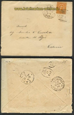 Italien Mi # 39 A EF Napoli 10.5.1890 nach Catani (23832)