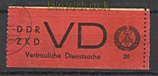 DDR Dienstmarken D Mi # 1 A gestempelt Vertrauliche Dienstsache (20861)