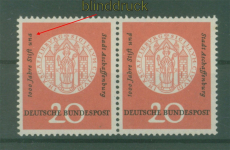 Bund Mi #  255 I postfrisch im Paar mit Plattenfehler una (59372)