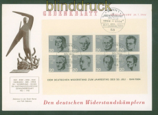Bund Mi # Block  3 Widerstandsk�mpferblock auf Ersttagsbrief FDC (59377)