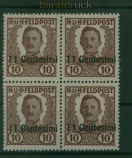 �sterreich Ungarn Feldpost f�r Italien Mi # V postfrischer 4er-Block (59481)