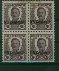 �sterreich Ungarn Feldpost f�r Italien Mi # XIII postfrischer 4er-Block (59483)