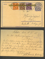 dt. Reich Mi # 224 aa Postkarte Posche 17.4.1923 (23613)