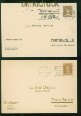 dt. Reich zwei Privat-Ganzsachenkarten PP 97 B 6 / 08 und PP 97 B 5 / 04 (58963)