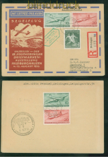 DDR Postsegelflug Hildburghausen 1956 R-Drucksache 1956 nach Hamburg (58979)