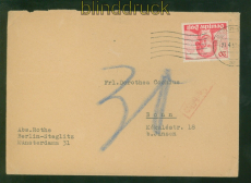 Berlin Mi #  62 EF Fernbrief Berlin-Steglitz 21.4.1950 n Bonn Nachgeb�hr (58982)