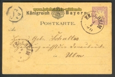 Bayern alte GSK mit altem Fellheim-Stempel 1879 (17529)