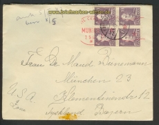 Dnemark Auslands-Zenaur-Brief 1947 Riemer A-27 (24588)