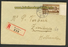 Schweiz Mi # 323 EF Auslands-R-Brief Monthes 11 (21651)