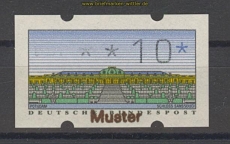 Berlin Muster-ATM 1987 10 Pfg. mit rks. Nummer (21473)