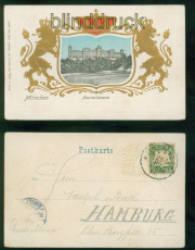 M�nchen Pr�ge-farb-AK Maximilianeum1902 nach Hamburg (d10447)