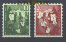 Bund Mi #  153/54 postfrisch Bundesjugendplan (17088)
