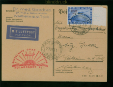 dt. Reich LZ 127 Graf Zeppelin Mi # 204 a Polarfahrt Franz-Josephs-Land (59646)
