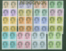 Niederlande Lot ex Mi # 1197 bis 1385 postfrische 4er-Bl�cke (59139)