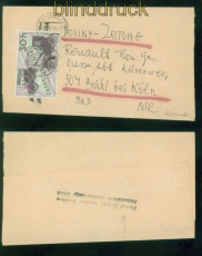 Tscheschoslowakei Streifband Absender Pavel Kohut Bratislava nach Br�hl (59037)