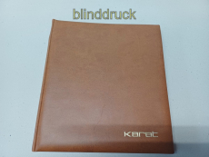 Lindner brauner Karat-Ringbinder mit 10 Karat-Bl�tter gebraucht (59545)
